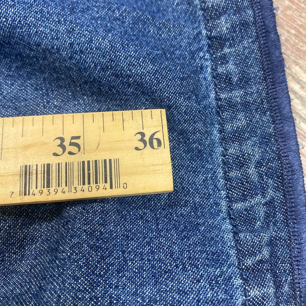 Harve Benard Vintage Long Blue Jean Straight With Pockets Modest Skirt Size 12 - Picture 6 of 8
